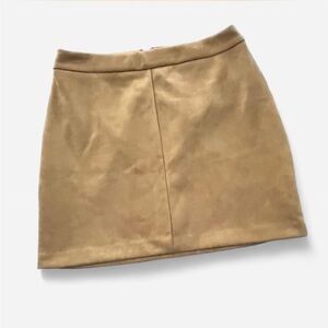 Mustard Seed Yellow-Tan Mini Skirt, Size Medium